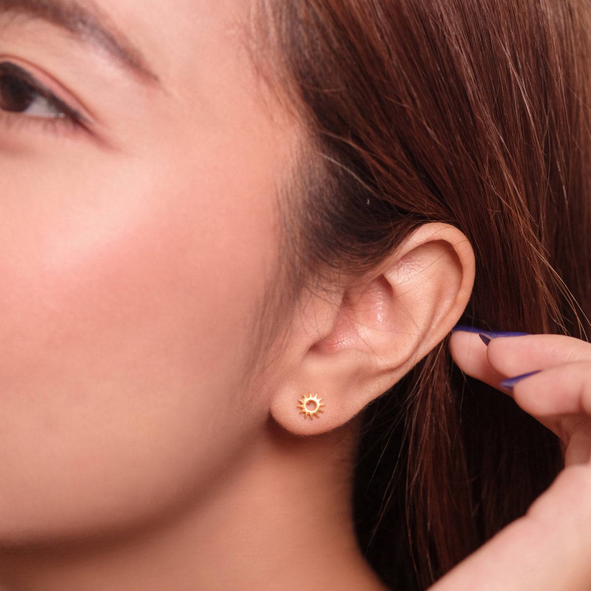 Anting Stud Sun Perak 925