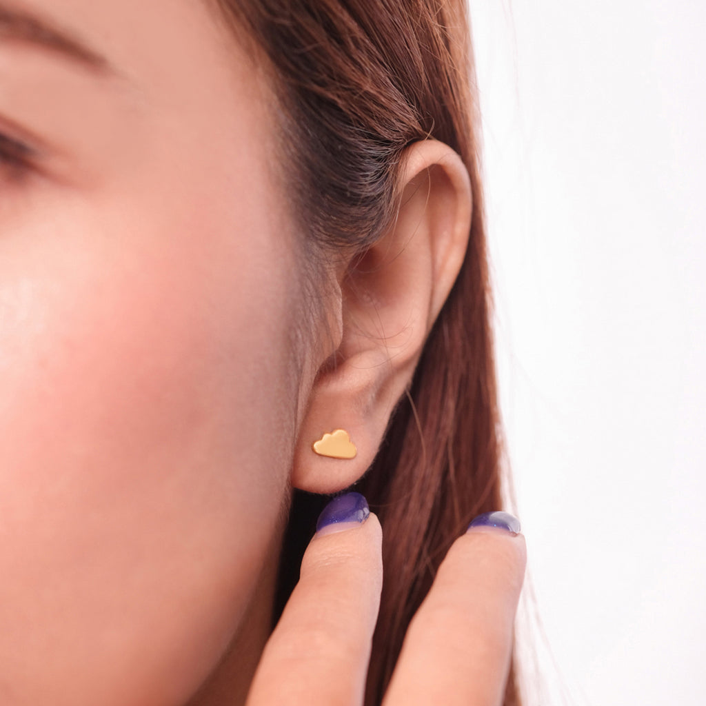 Anting Stud Cloud Perak 925