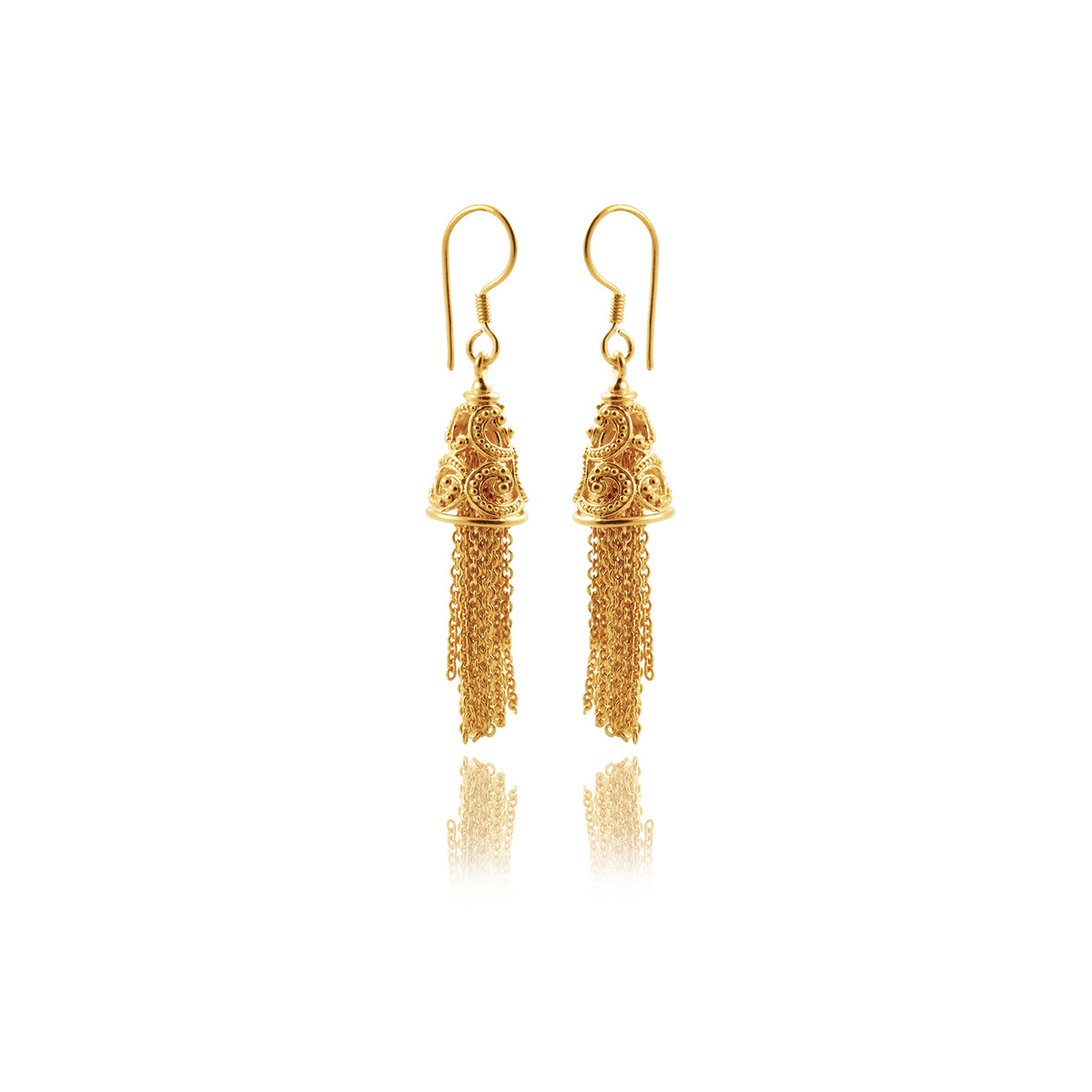 Anting Drop Chain Perak 925 Koleksi Ombak Segara Sterling Silver