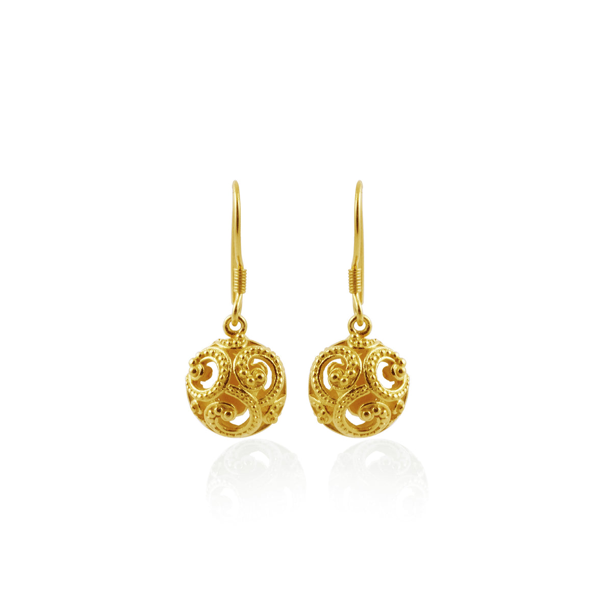 Anting Bulat Kecil Perak 925 Koleksi Ombak Segara Sterling Silver