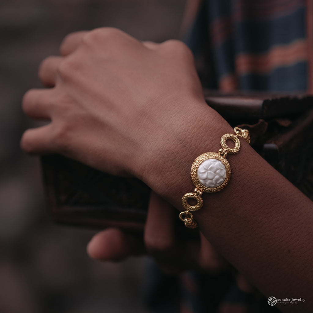 Gelang Kepang Perak 925 Koleksi Jepun Gold Plated