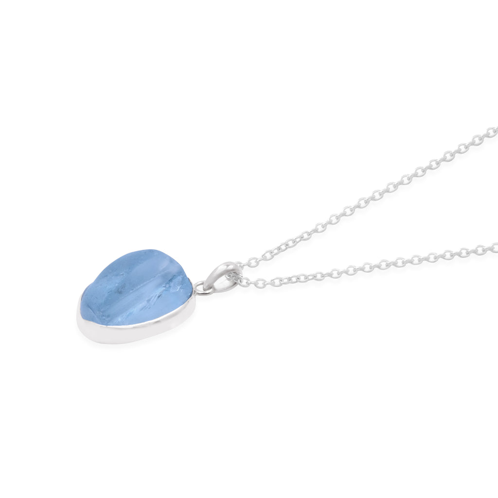Kalung Chunky Silver 925 dengan Rawstone Koleksi Pristine
