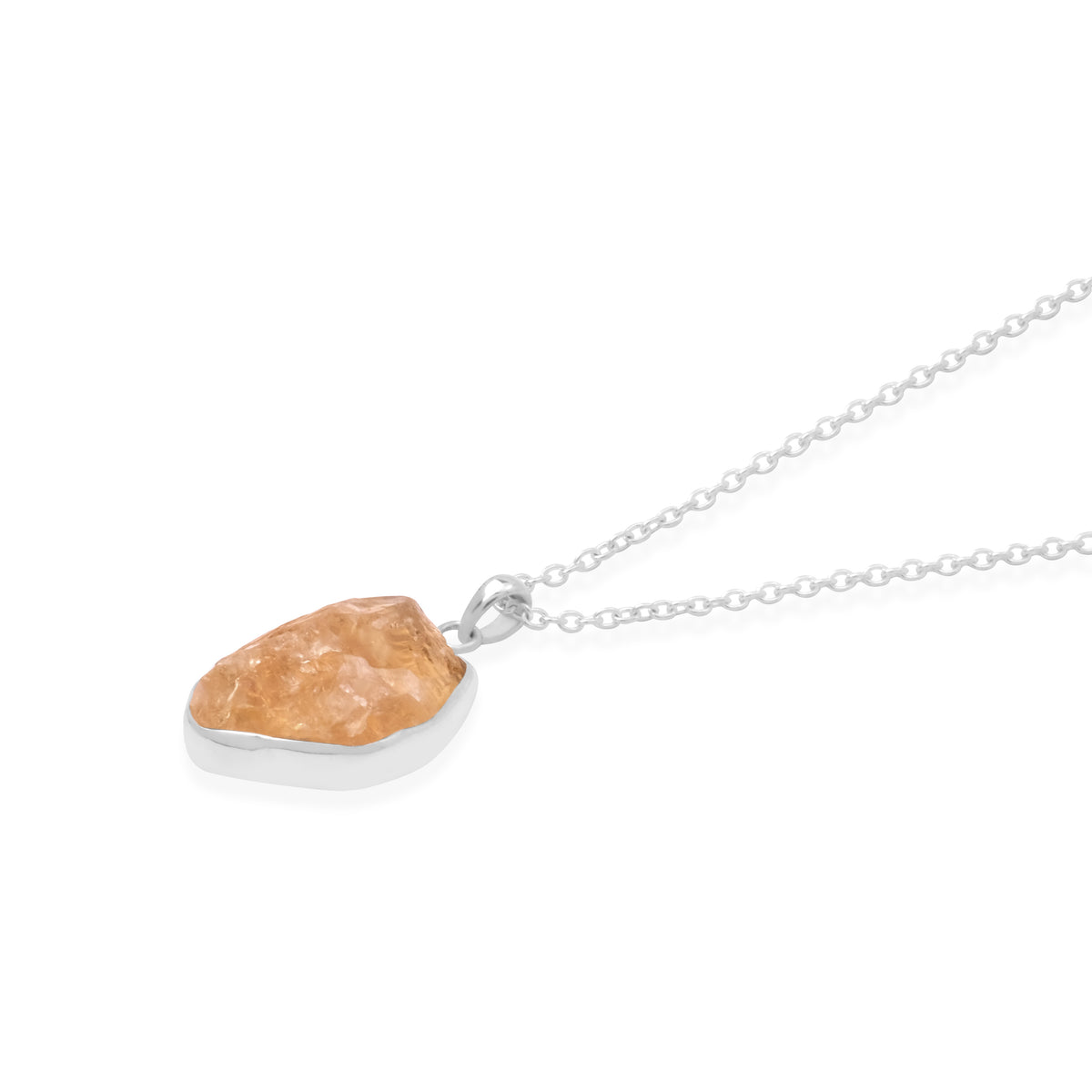 Kalung Chunky Silver 925 dengan Rawstone Koleksi Pristine