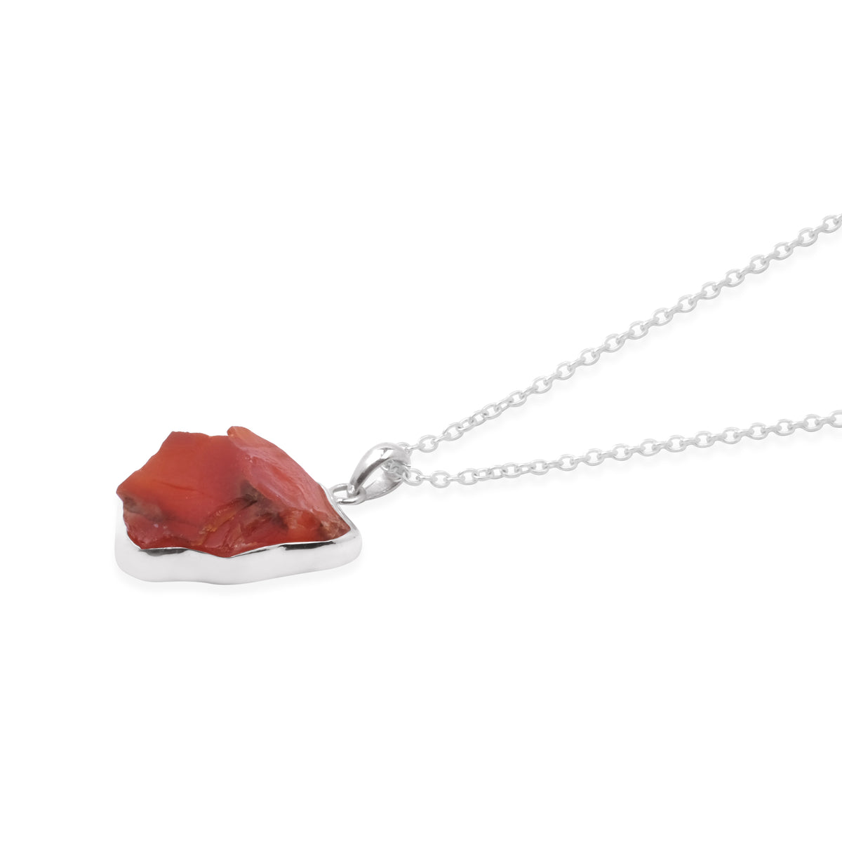 Kalung Chunky Silver 925 dengan Rawstone Koleksi Pristine