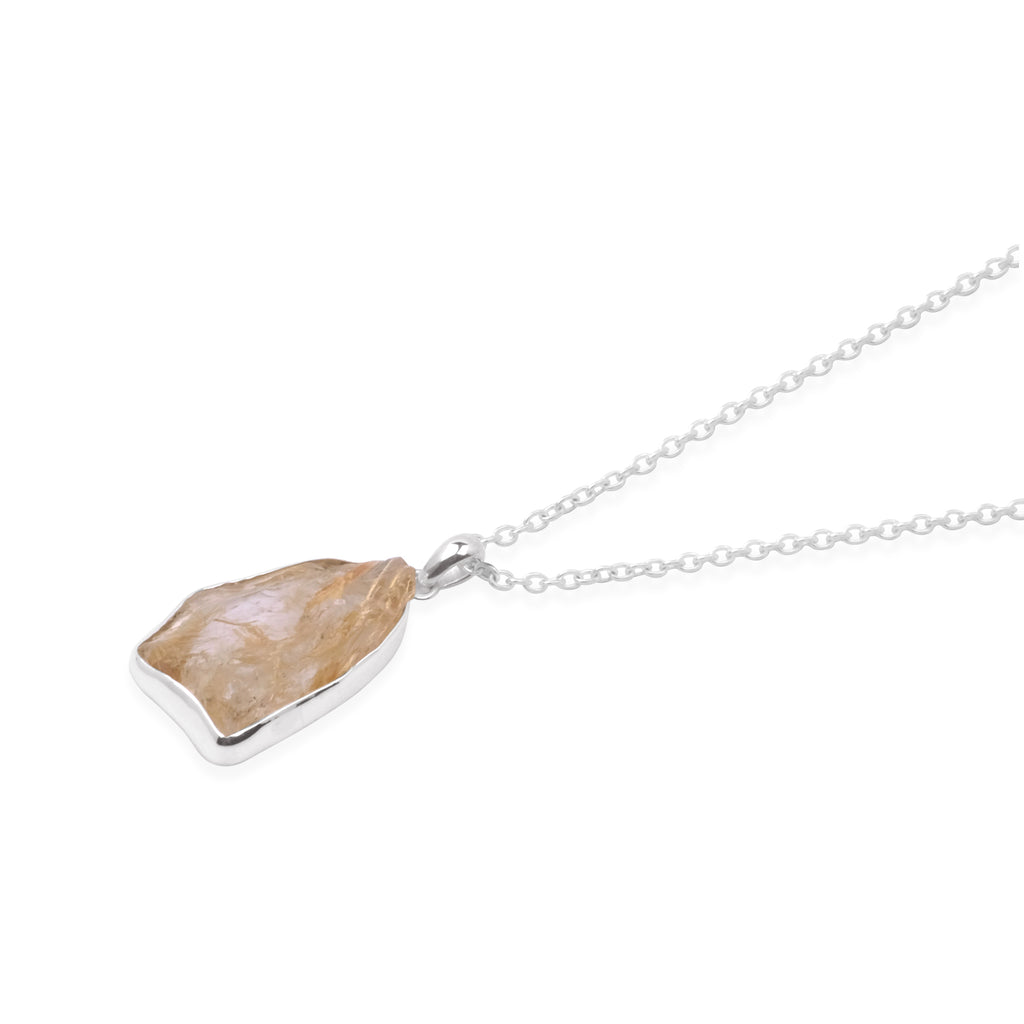 Kalung Chunky Silver 925 dengan Rawstone Koleksi Pristine