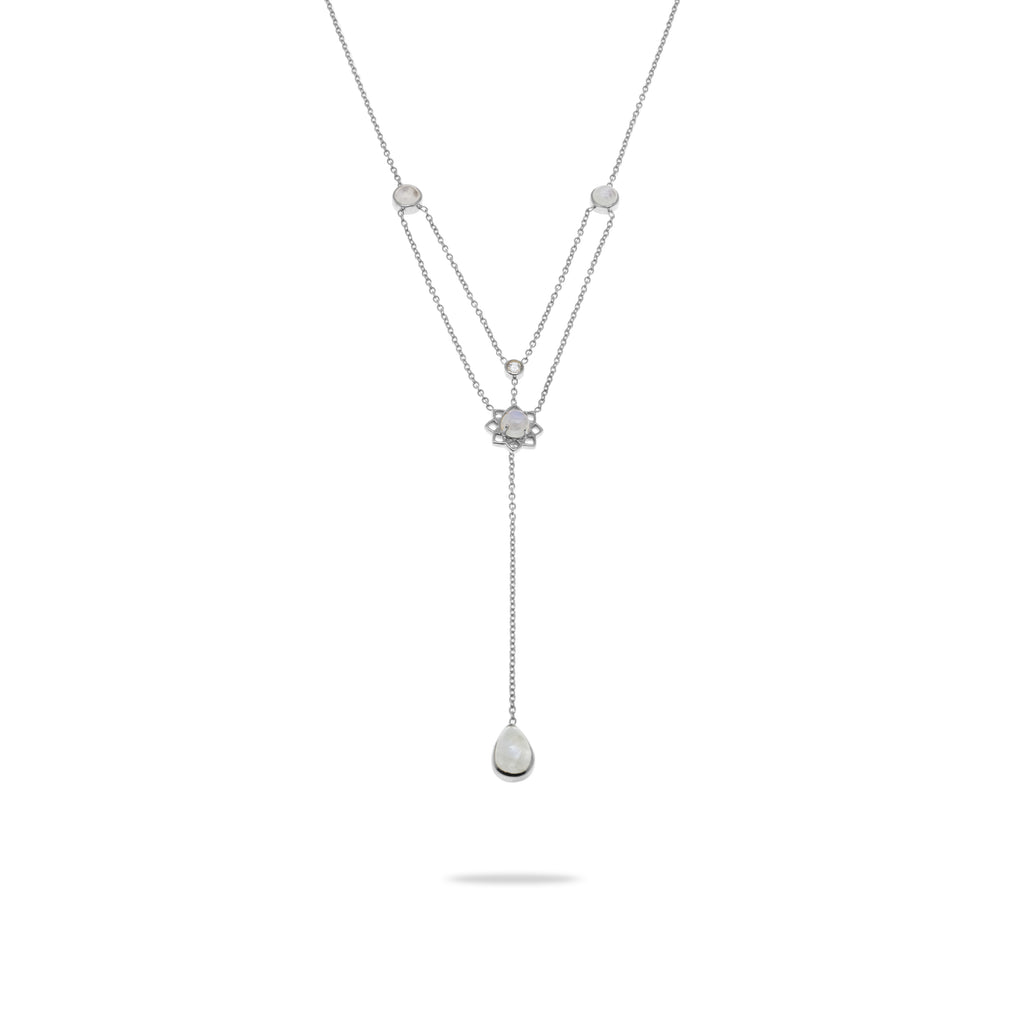 Moonstone Sterling Silver 925 Chain Necklace