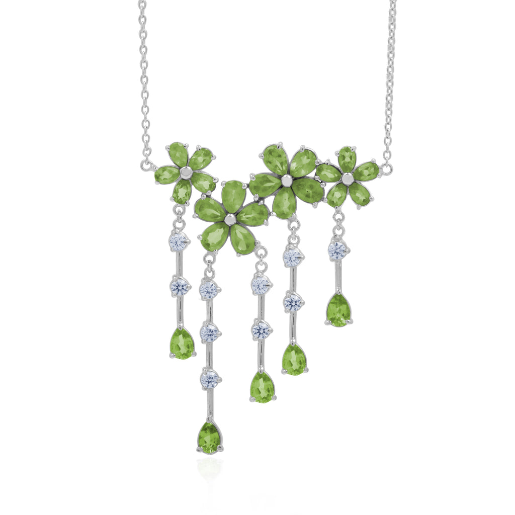 Lush Floral Collection 925 Sterling Silver Necklace