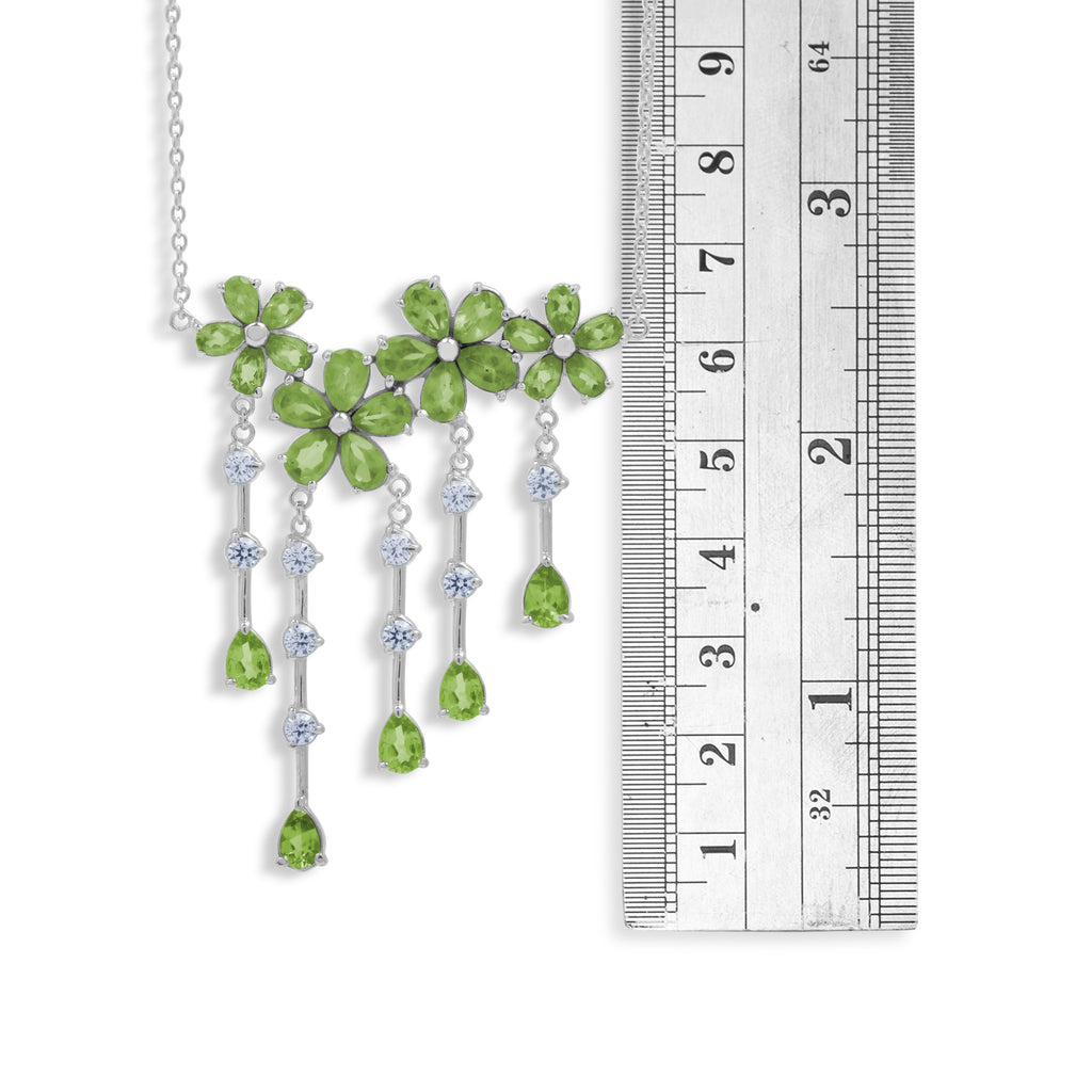 Lush Floral Collection 925 Sterling Silver Necklace