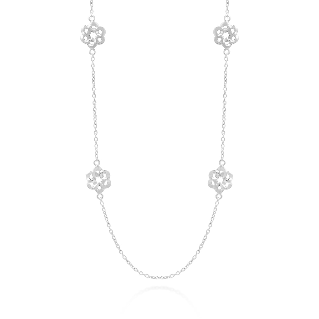 Silver Woven Necklace 925 Sterling Silver