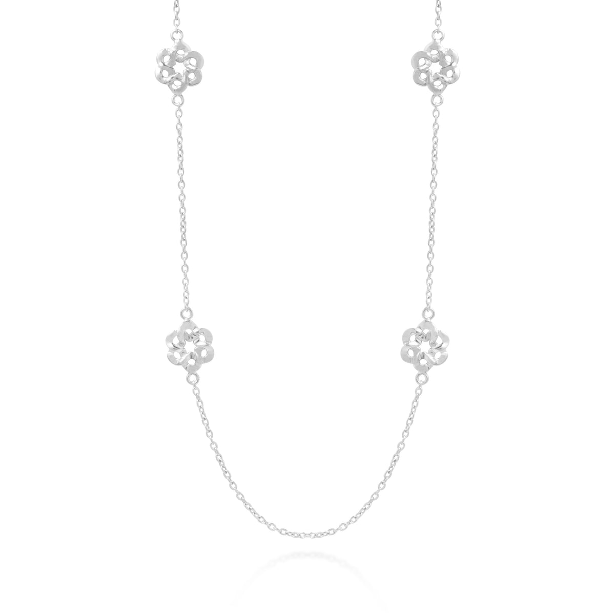 Silver Woven Necklace 925 Sterling Silver