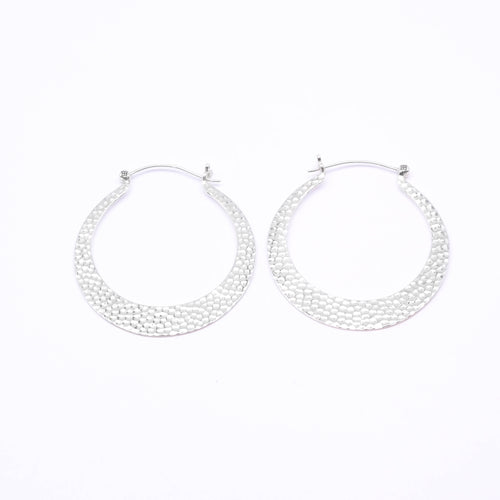 Anting Hoop Besar Perak 925 Koleksi Getokan