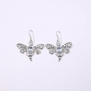 Capung Bali Silver Exotic Dragonfly Earrings