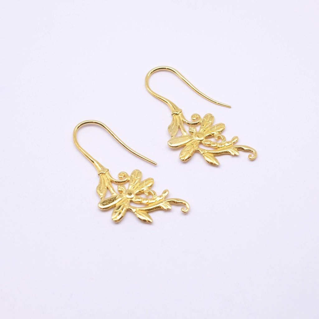 925 Sterling Silver Dragonfly Collection Dangle Earrings
