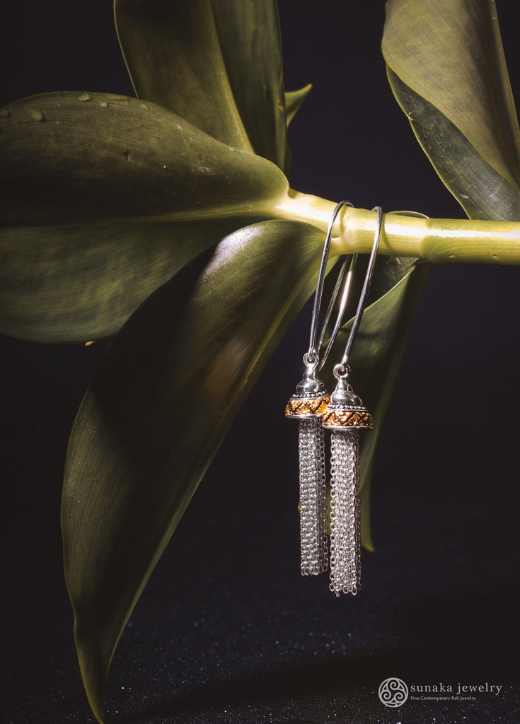 Anting Perak 925 Koleksi Keong Mas Model Chandelier Earrings