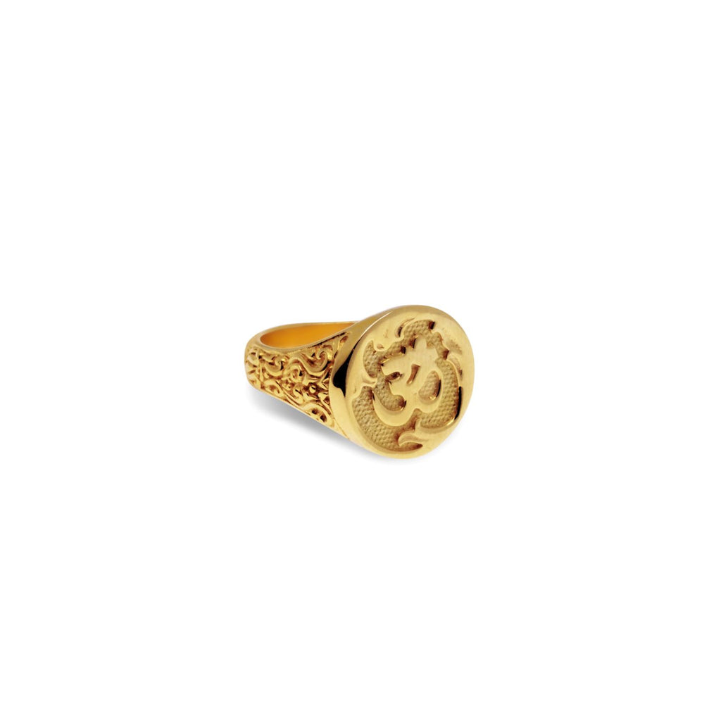 Cincin Signet Perak Koleksi OHM - Ongkara Sterling Silver 925