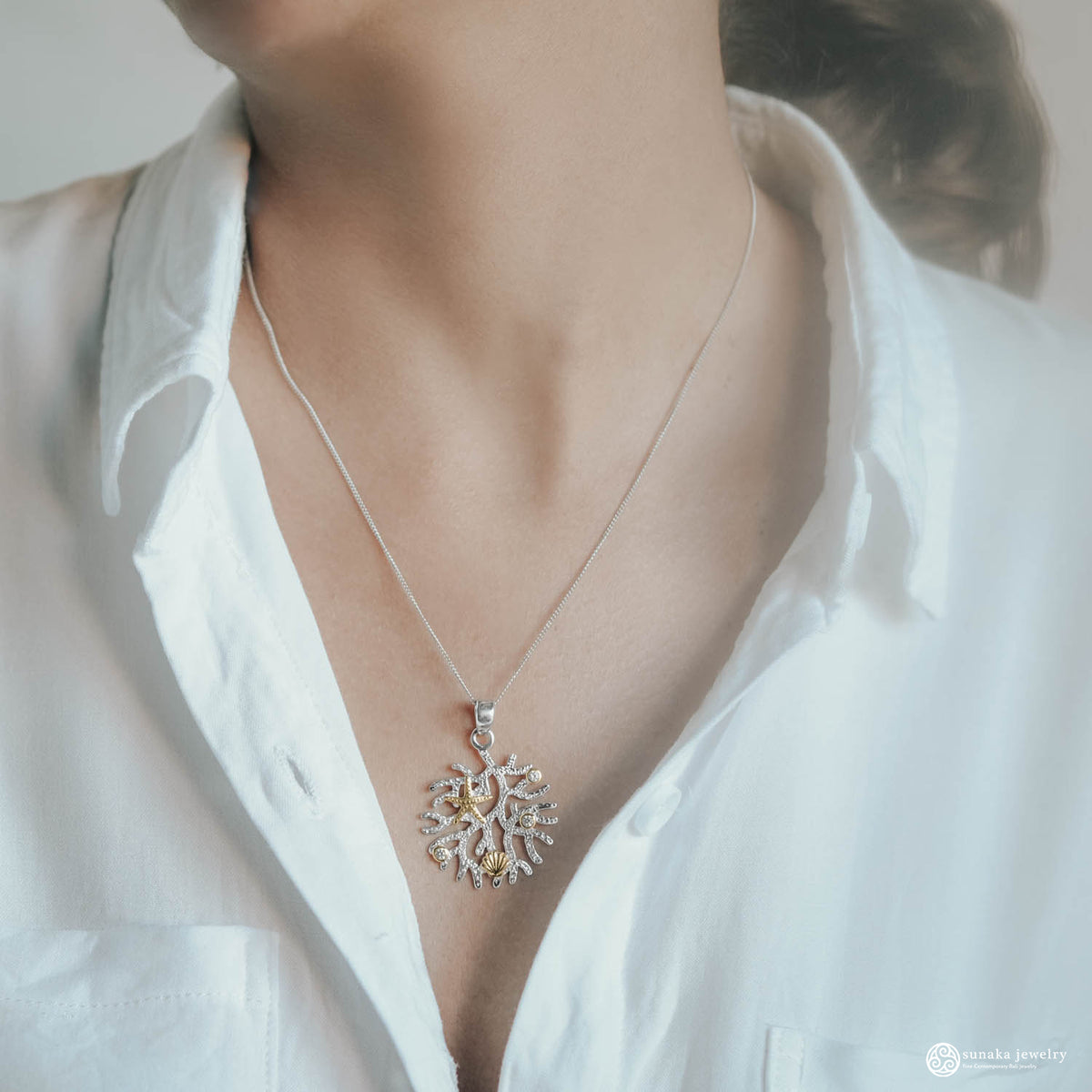 Pendant Perak 925 Koleksi Coral Reef