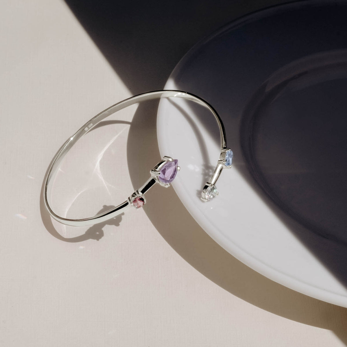 Confetti Collection Sterling Silver 925 Bangle Bracelet