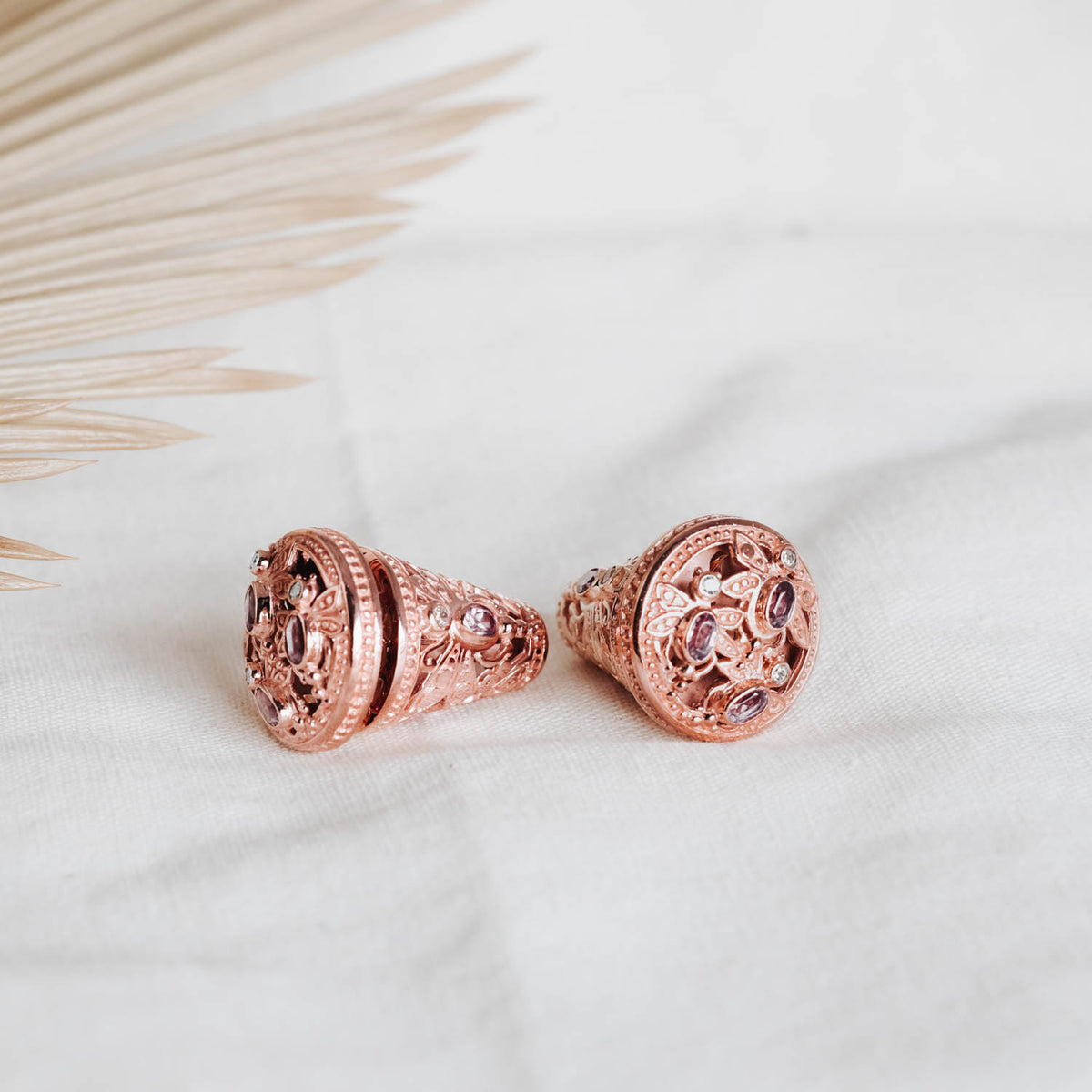 Subeng Mini Exotic Anting Tradisional Bali Koleksi Capung Amethyst Rosegold Sterling Silver 925