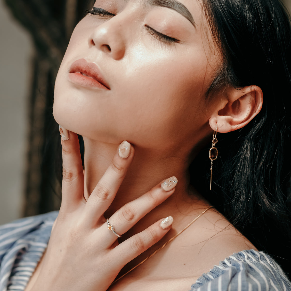 Anting Treader Koleksi Pelangi Perak 925 Gold Plated