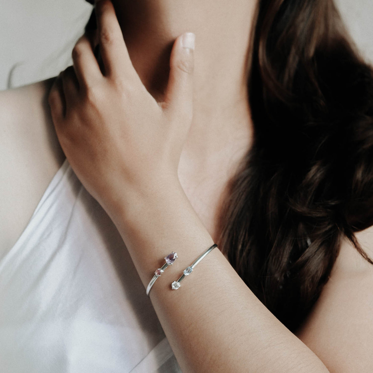 Confetti Collection Sterling Silver 925 Bangle Bracelet