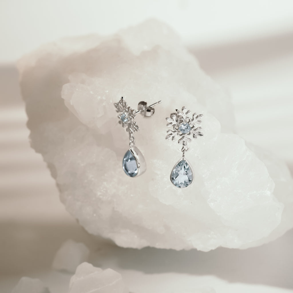 Anting Tear Drop Perak 925 Koleksi Fraktal Sterling Silver