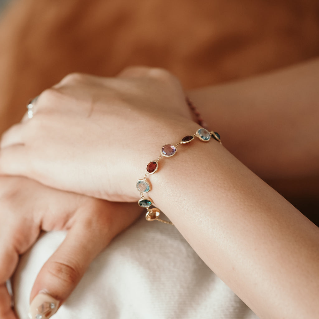 925 Silver Rainbow Collection Bracelet