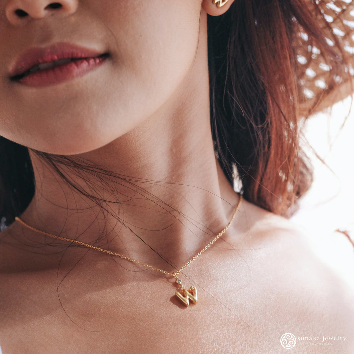 Pendant Alphabet Gold Plated