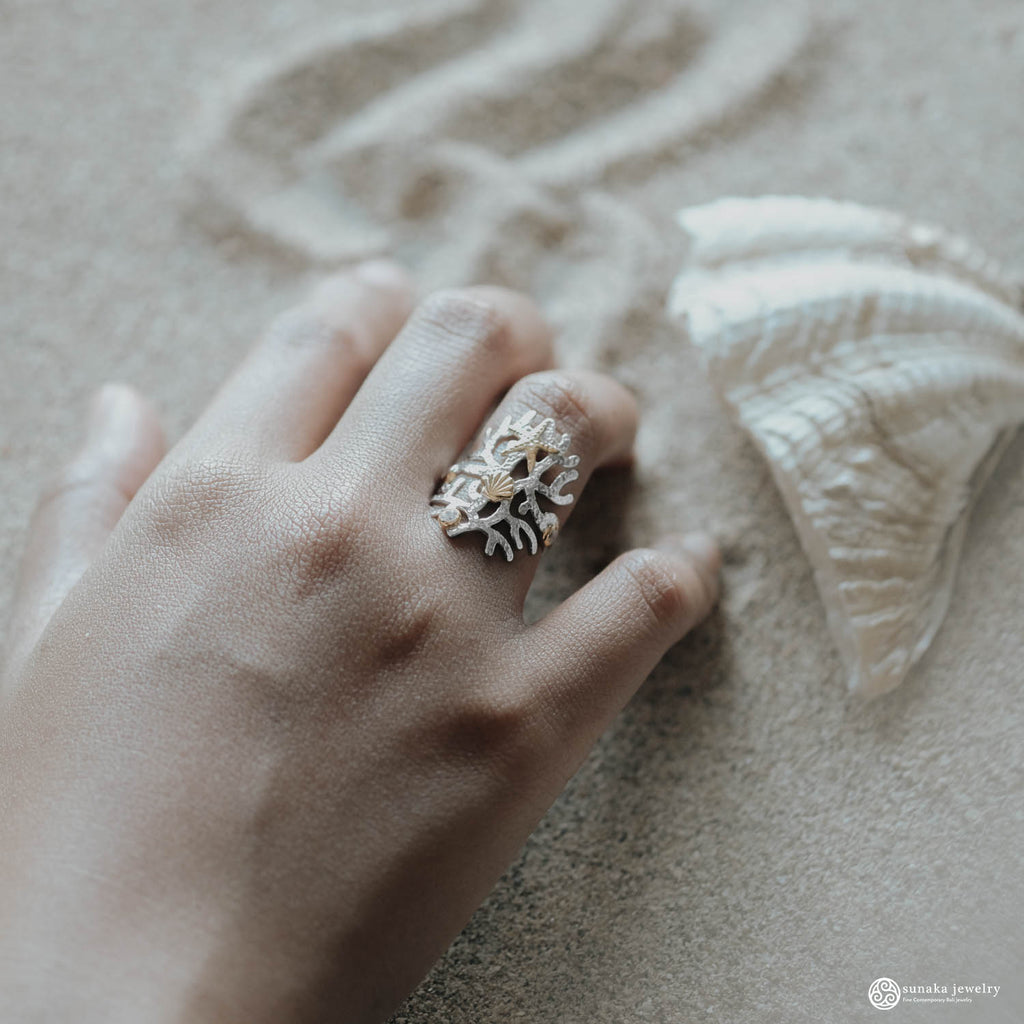 Cincin Perak 925 Koleksi Coral Reef