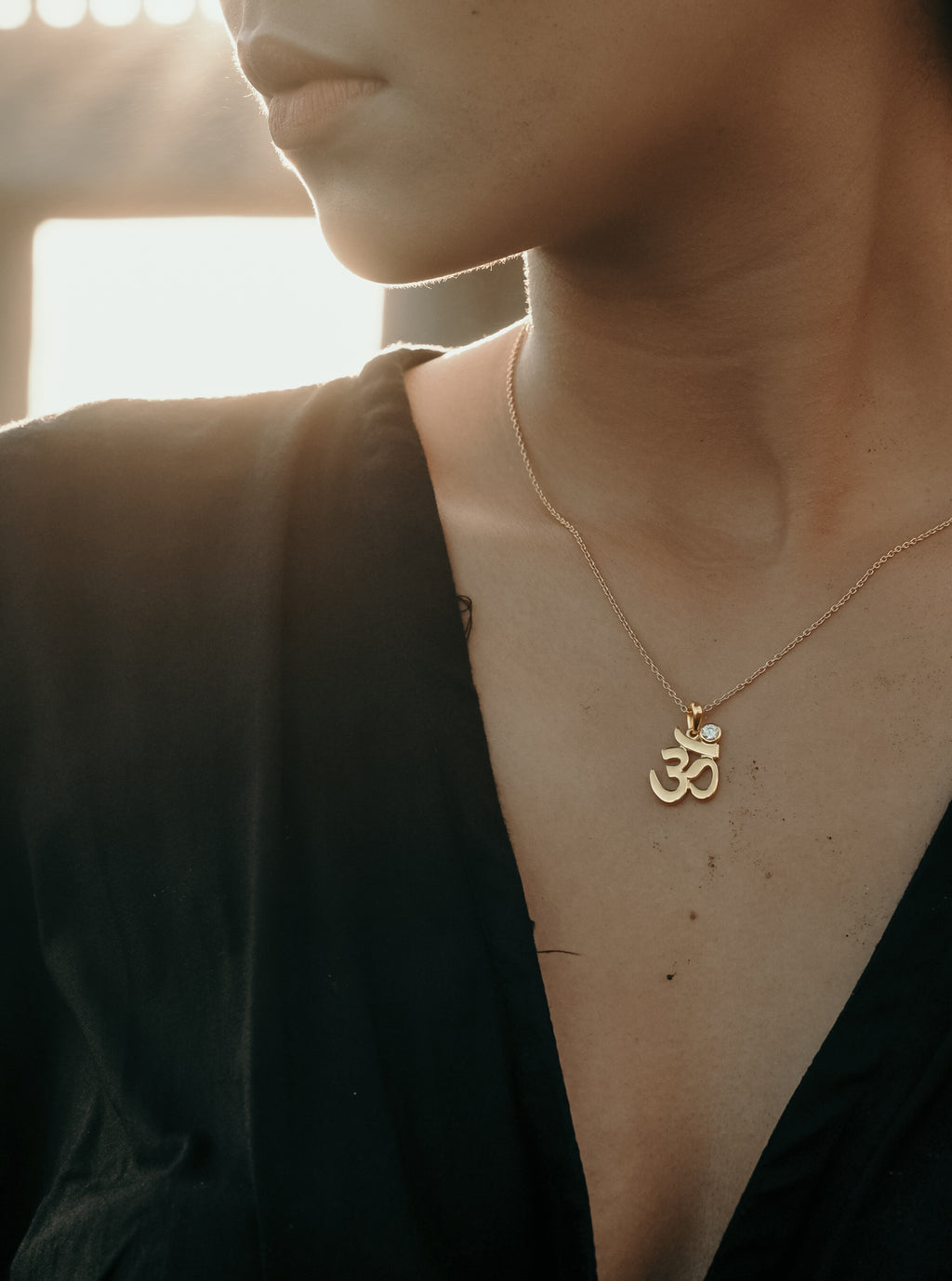 OHM Collection Silver Necklace - Ongkara Sterling Silver 925