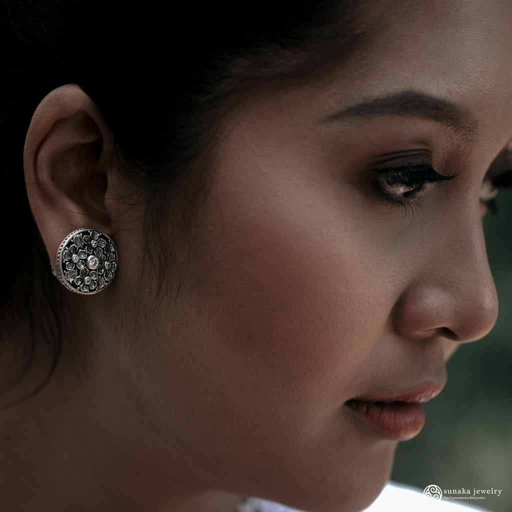 Flamboyan Collection Sterling Silver 925 Subeng Earrings