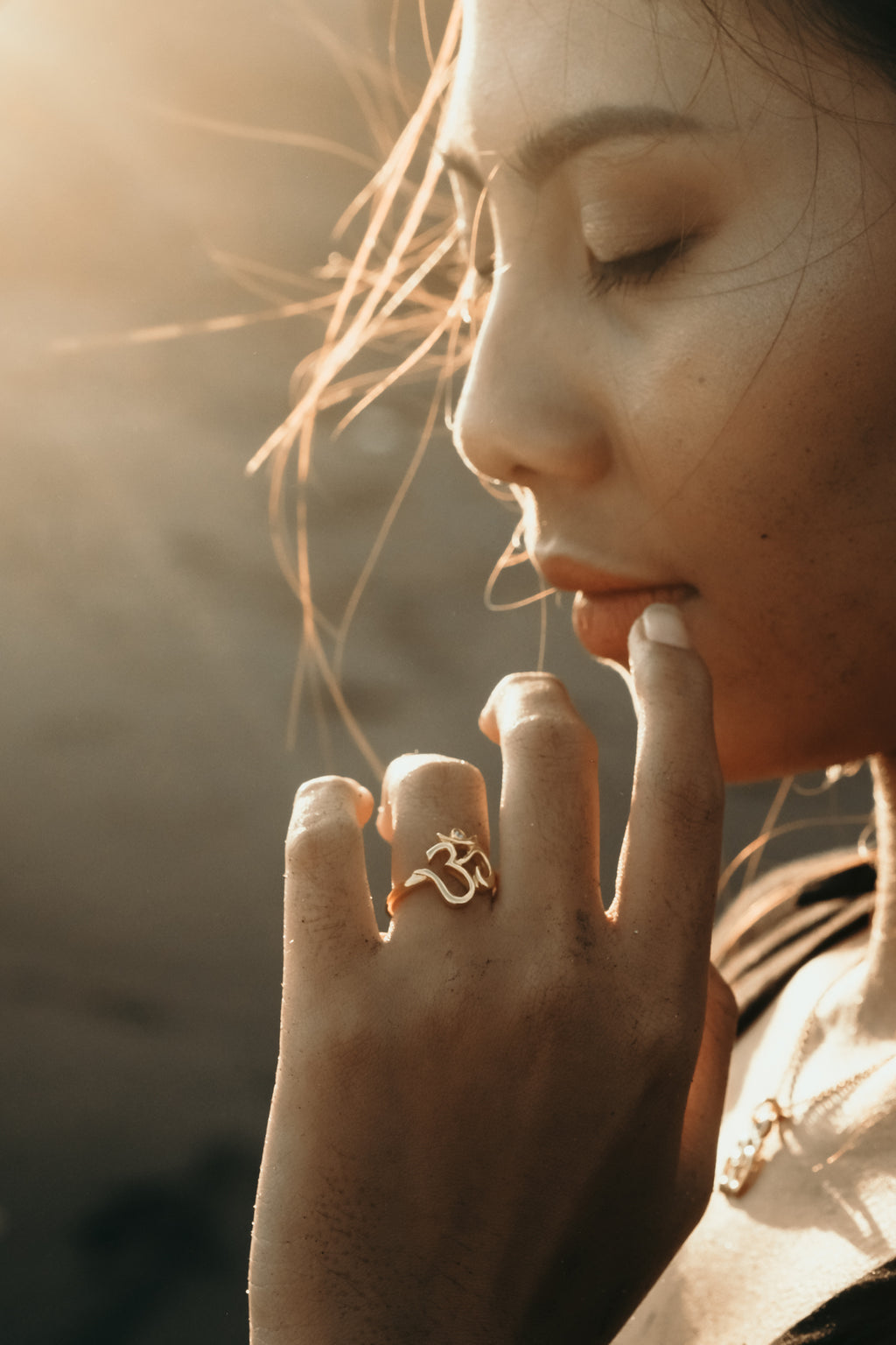 925 Silver Ring OHM Collection - Ongkara
