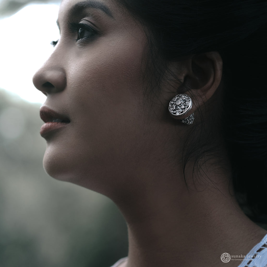 Flamboyan Collection Sterling Silver 925 Subeng Earrings