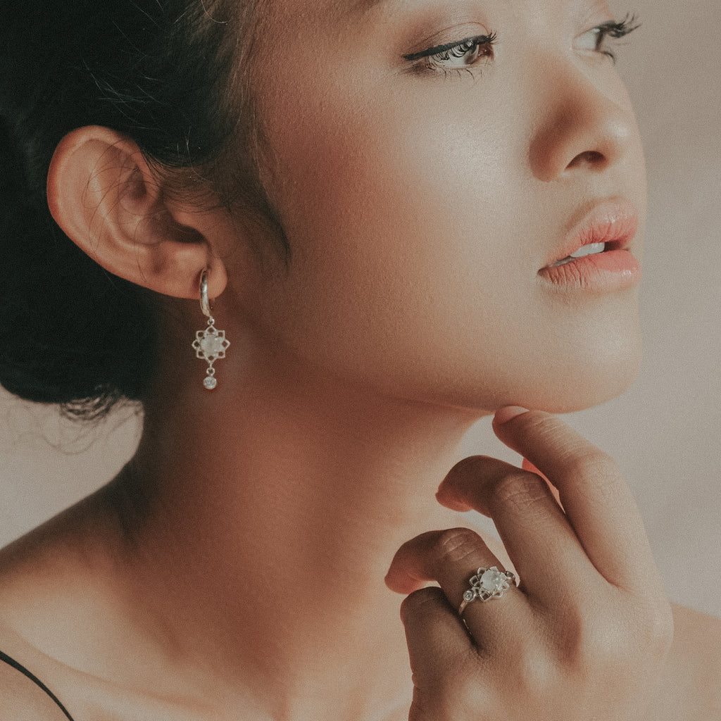 Moonstone Sterling Silver 925 Stud Earrings Collection