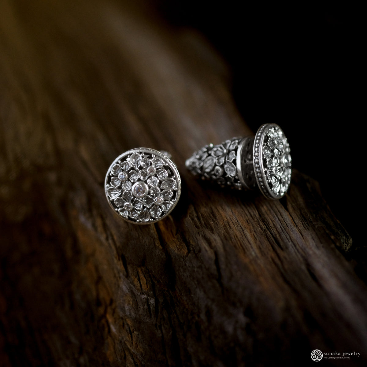 Flamboyan Collection Sterling Silver 925 Subeng Earrings