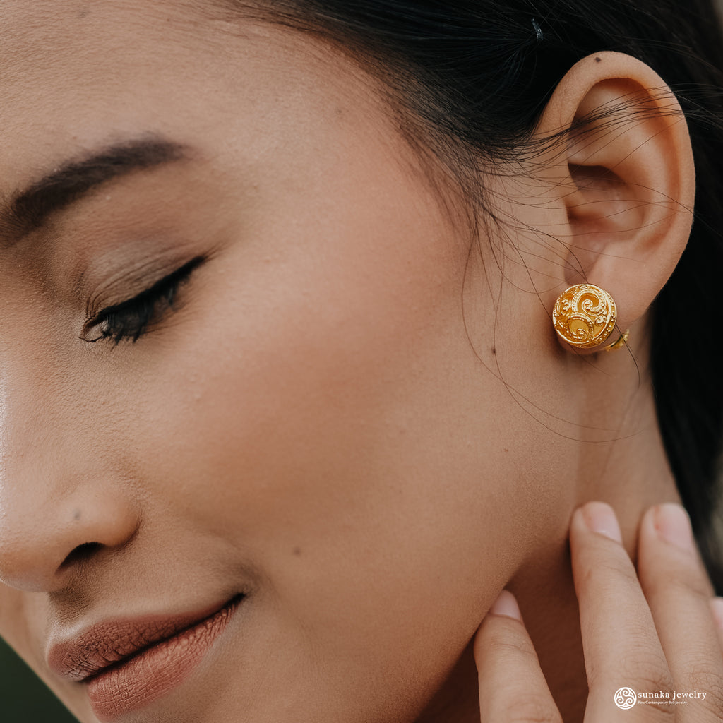 Anting Subeng Kecil Perak 925 Koleksi Ombak Segara Sterling Silver