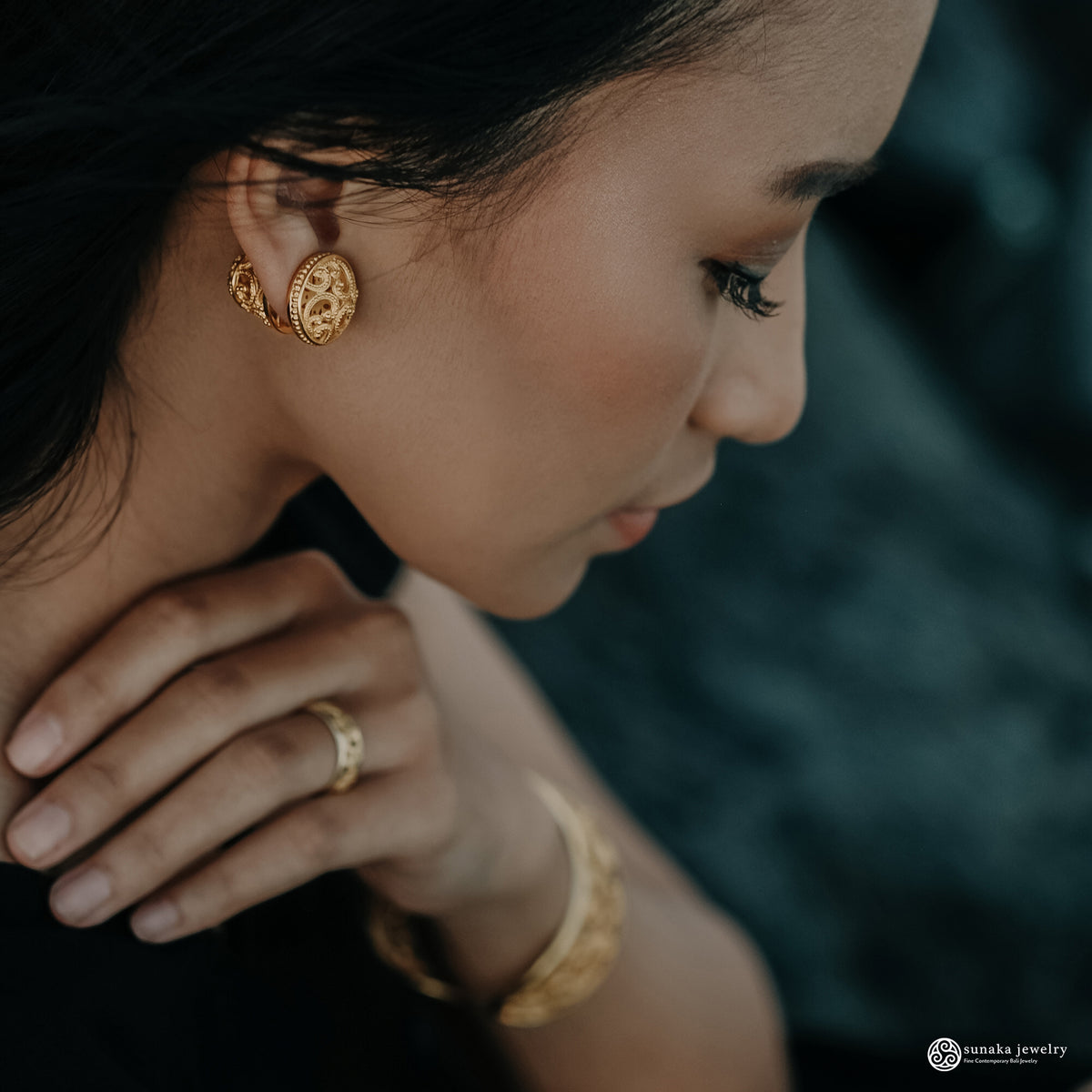 Anting Subeng Besar Perak 925 Koleksi Ombak Segara Sterling Silver