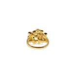 Cincin Perak 925 Flamboyan Ring Gold Plated