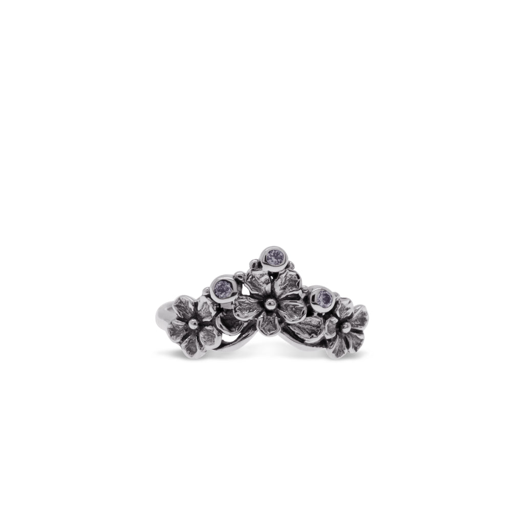 Small Flamboyant Sterling Silver 925 Ring