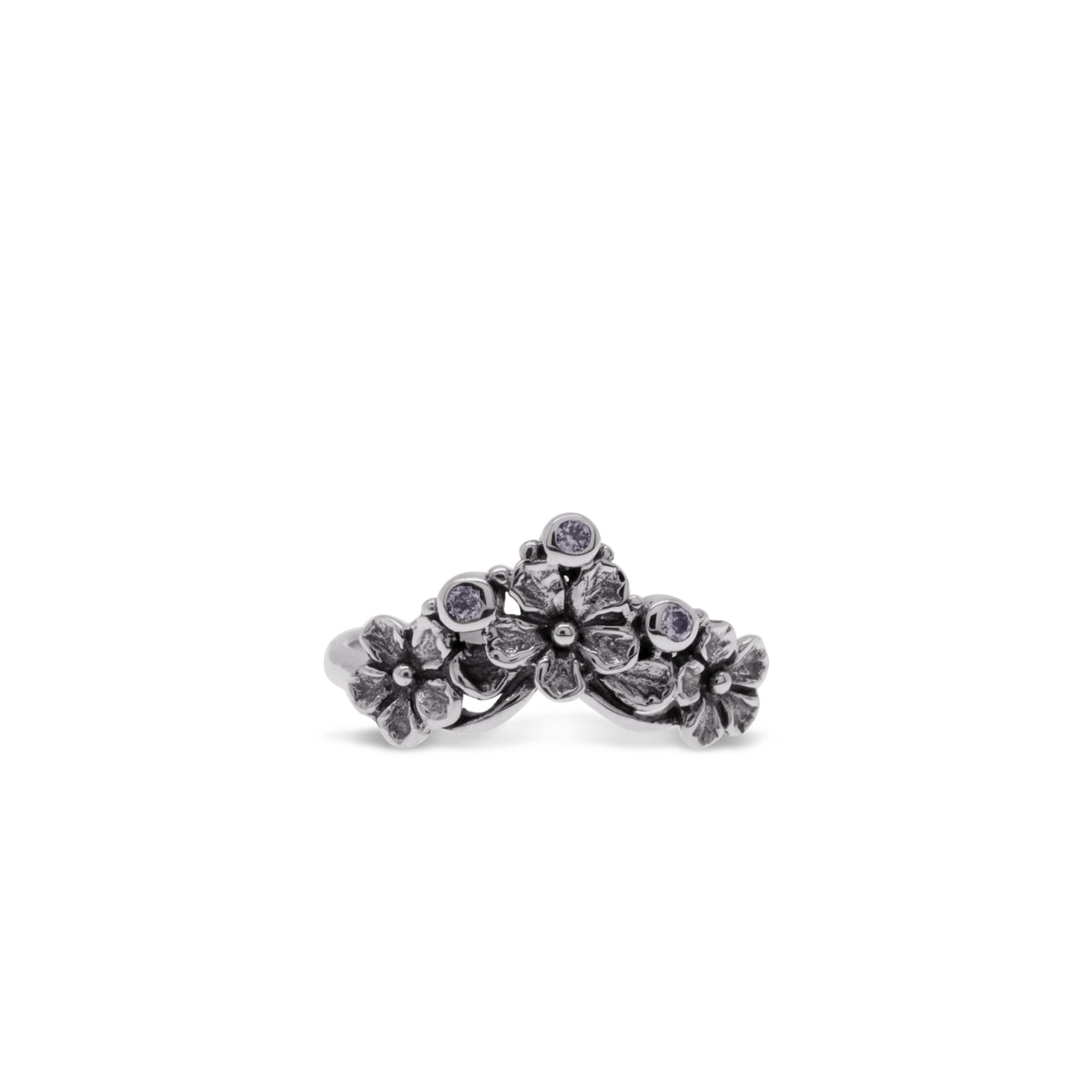 Small Flamboyant Sterling Silver 925 Ring