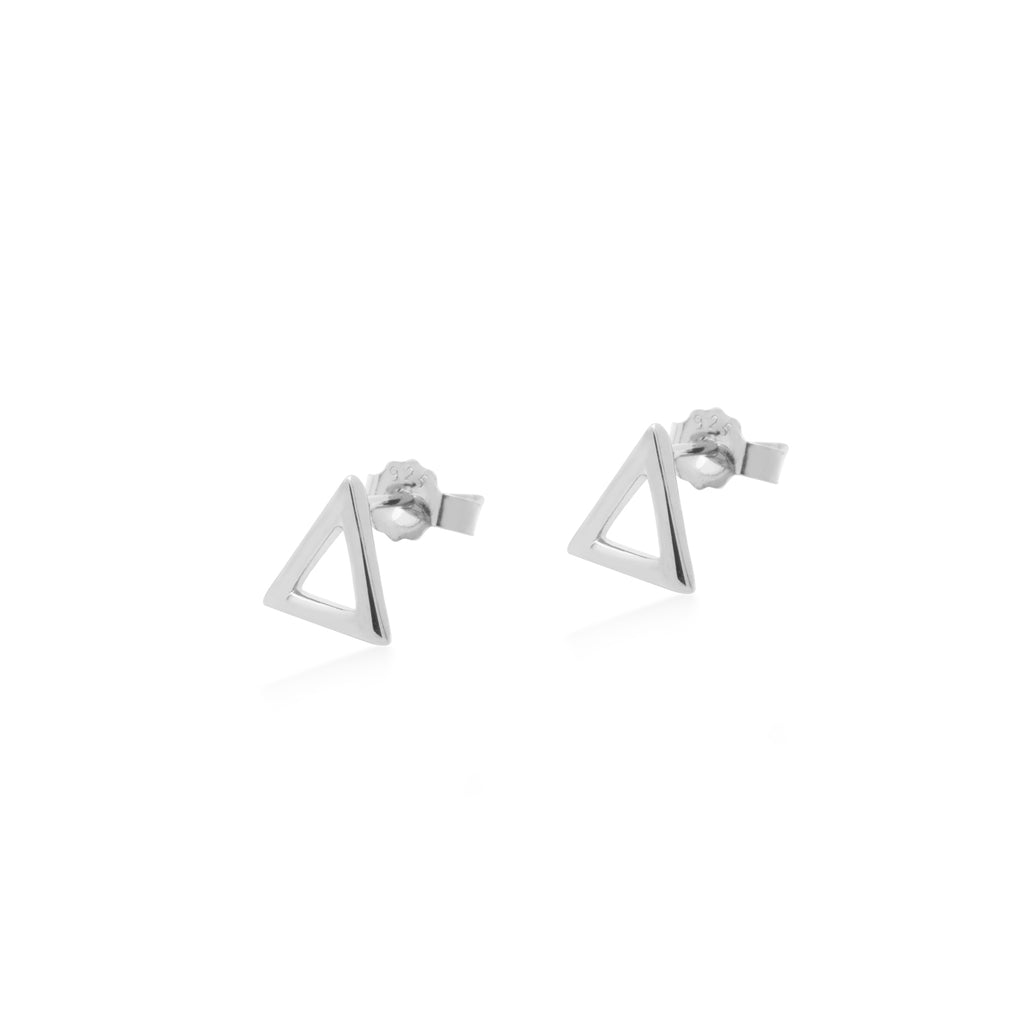 Anting Stud Geometri Triangle perak 925