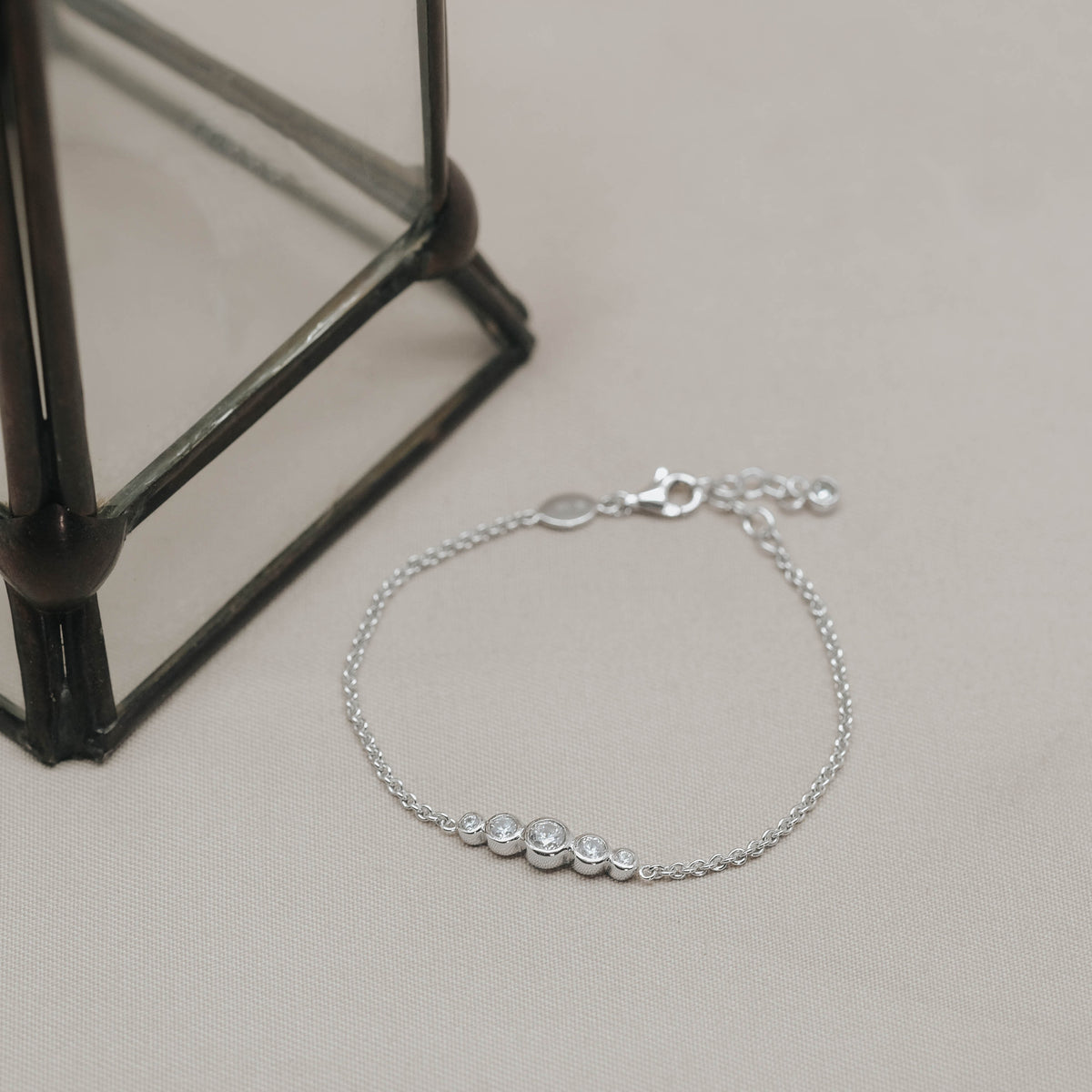 925 Silver Bracelet Allure Collection White Zircon Gemstone