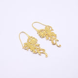 Kupu-kupu Mini Dangle Earrings Gold Plated