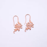 Capung Mini Dangle Earrings Rose Gold