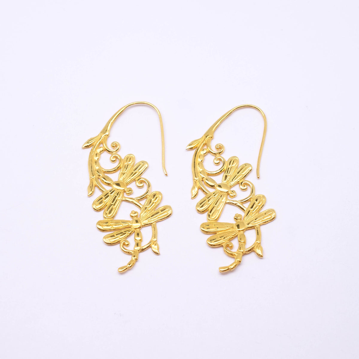 Anting Dangling Gold Plated Koleksi Capung Sterling Silver 925