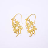 Capung Dangle Earrings Gold Plated