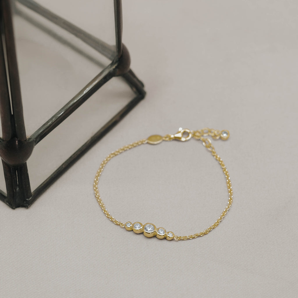 925 Silver Bracelet Allure Collection White Zircon Gemstone