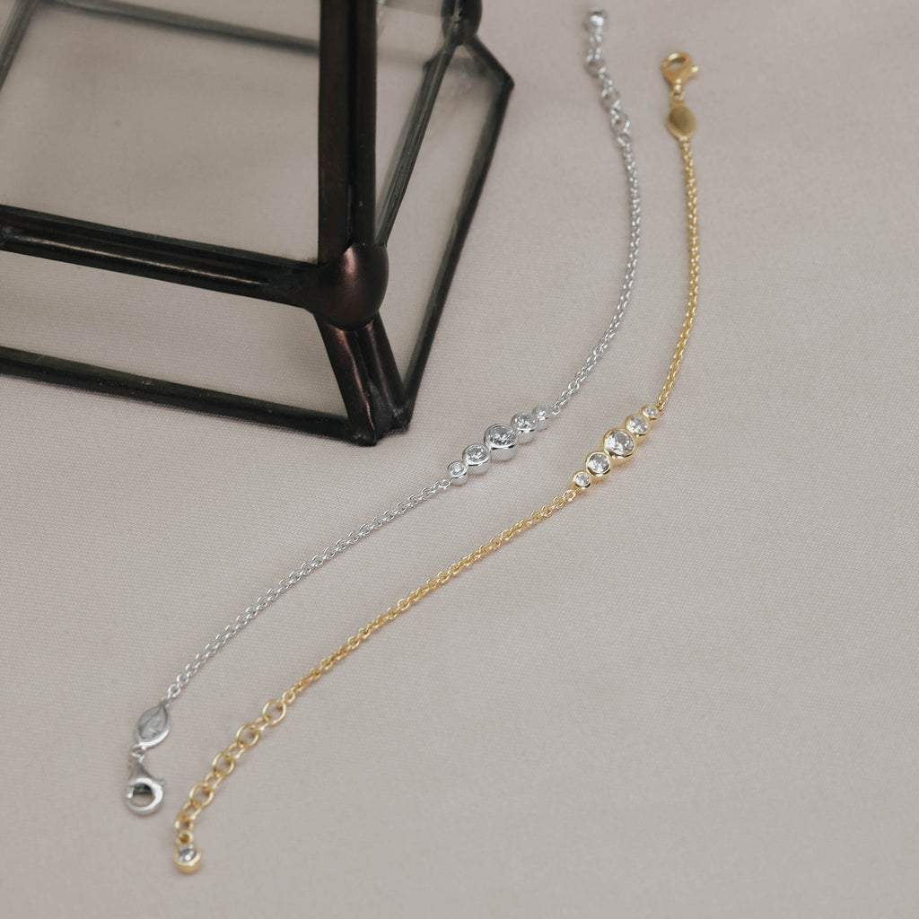 925 Silver Bracelet Allure Collection White Zircon Gemstone