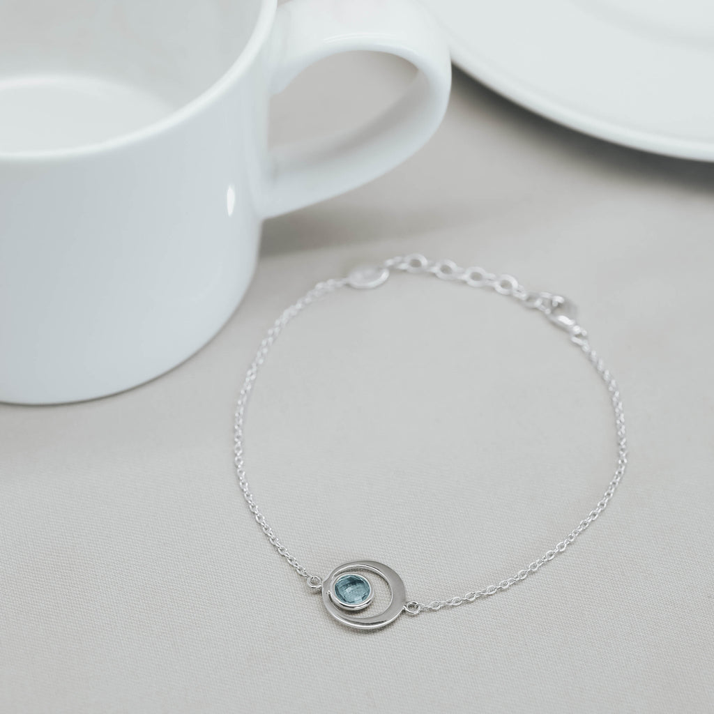 925 Silver Bracelet Birthstone Collection Round Bar Custom Engraving