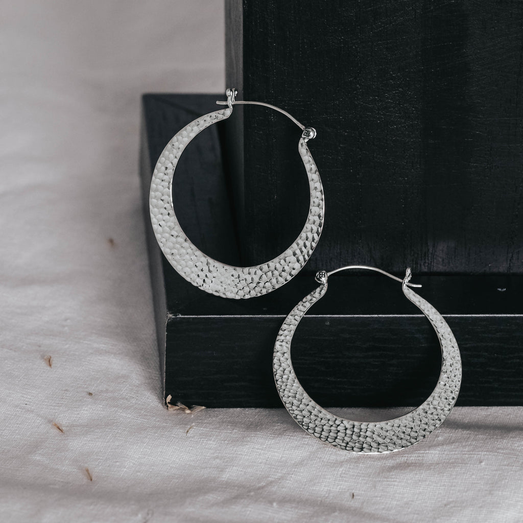 Anting Hoop Besar Perak 925 Koleksi Getokan