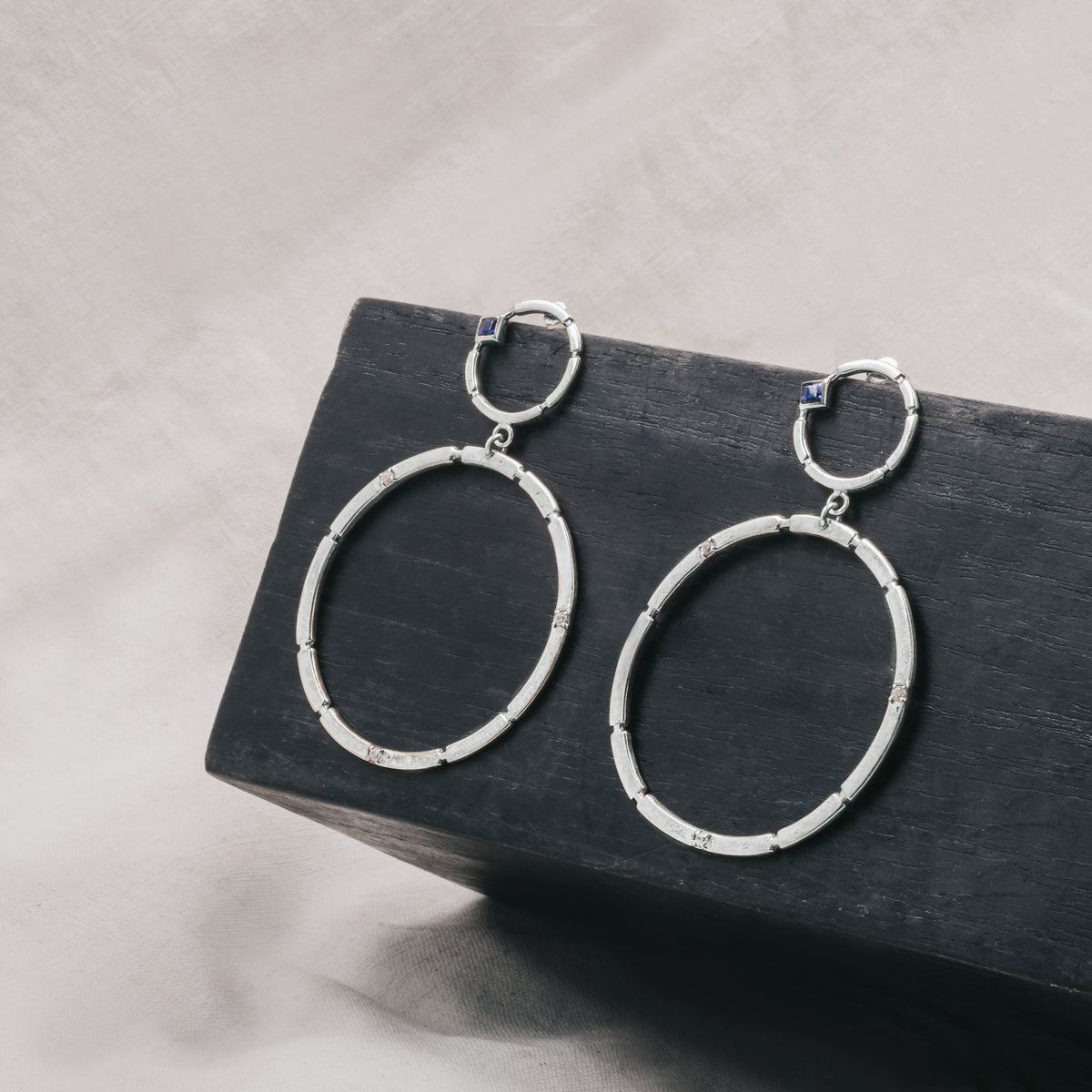 Anting Perak 925 Koleksi Aeon Permata Iolite